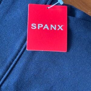 NWT SPANX Polished Kick Flare Pants Navy 3X Pull-On Shaping